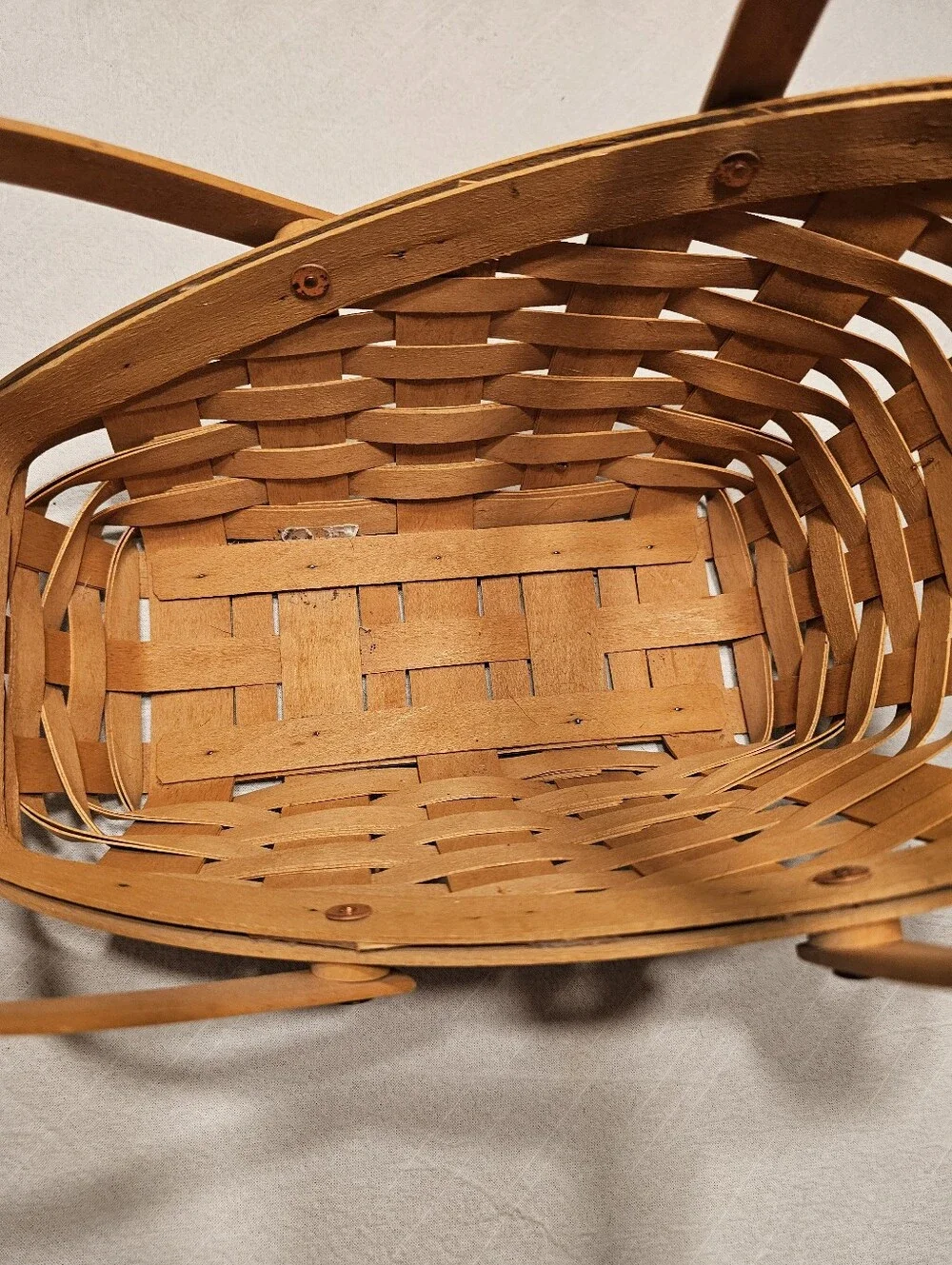 Vintage Longaberger Slanted Fruit Vegetable Basket 1998 Signed Numbered